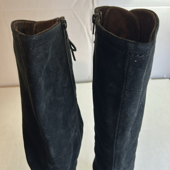 BORN HAYDEN HIGH RIDDING BOOTS BLACK SUEDE LEATHER BOOTS WOMENS SIZE 9.5 - Picture 15 of 15